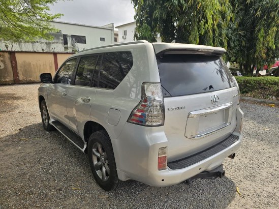Rear view of a silver Lexus GX after upgrade